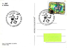 ITALIA ITALY - 1995 PIACENZA Calcio Bentornato In Serie A Su Cartolina Ayton Senna - 7836 - 1991-00: Poststempel