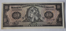 ECUADOR - 10 SUCRES  - 1986 - UNC - P 121 - BANKNOTES - PAPER MONEY - CARTAMONETA - - Equateur