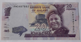 MALAWI -  20 KWACHA  - P 63 B  (2015) - UNC - BANKNOTES - PAPER MONEY - CARTAMONETA - - Malawi