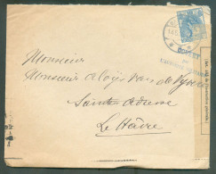 PAYS-BAS 12½c. Obl. Dc MAASTRICHT Sur Lettre Du 14.5.1917 Vers A. Van De Vijvere Ste-Adresse Le Havre + Bande De Contrôl - Autres & Non Classés