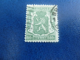 Belgique - Armoirie - Lion - 80c. - Vert Clair- Oblitéré - Année 1940 - - Used Stamps