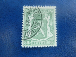 Belgique - Armoirie - Lion - 80c. - Vert - Oblitéré - Année 1940 - - Used Stamps