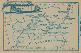 Ax Les Thermes * Service D'autocars Ax Andorre * Autobus Autocar Car Bux Andorra * Carte De Visite Ancienne Illustrée - Ax Les Thermes