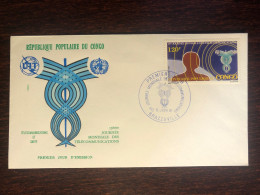 CONGO FDC COVER 1981 YEAR TELECOMMUNICATIONS AND HEALTH MEDICINE STAMPS - FDC