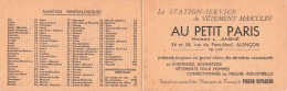 Alençon * Station Service Du Vêtement Masculin AU PETIT PARIS Maison L. JUIGNE Rue Pont Neuf * Carte De Visite Ancienne - Alencon