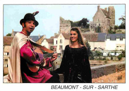 72 - Beaumont Sur Sarthe - Le Château Vu Du Pont Roman - CPM - Voir Scans Recto-Verso - Beaumont Sur Sarthe