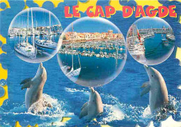 Animaux - Dauphins - Cap D'Agde - Multivues - CPM - Voir Scans Recto-Verso - Dauphins