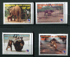 Cote D'Ivoire ** N+ 1013 à 106 - Animaux Et Leurs Petits : éléphantes, Buffles, Singes, - Ivoorkust (1960-...)