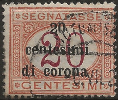 TRTTSx3U5,1919 Terre Redente - Trento E Trieste, Sassone Nr. 3, Segnatasse Usato Per Posta °/ - Trentin & Trieste