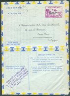 CENTRE CONGOLAIS D'ACTION CATHOLIQUE CINEMATOGRAPHIQUE AEROGRAMME 4Fr. Surchargé CONGO Obl. Mécanique LEOPOLDVILLE 11-1- - Entiers Postaux