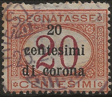 TRTTSx3U8,1919 Terre Redente - Trento E Trieste, Sassone Nr. 3, Segnatasse Usato Per Posta °/ - Trente & Trieste