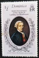 Dominique 1977 The 150th Anniversary Of The Death Of Ludwig Van Beethoven   Stampworld N° 536 - Dominique (1978-...)