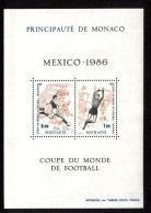 Monaco Bloc Yvert N° 35 Coupe Du Monde De Football MEXIQUE ** MNH Weltmeisterschaft World Cup FUSSBALL FOOT MEXICO - 1986 – Mexico