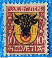 1918 Zu J 10 PRO JUVENTUTE Obl. 15.1.19 LUXE SBK 30 CHF Voir Description - Used Stamps