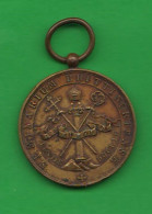 Medaglia Médaille Seminarium Brittinoriense Virtute Praemium  XIX Siècle - Religion &  Esoterik