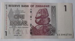 ZIMBABWE - 1 DOLLAR  - P 65  (2007)  - UNC - BANKNOTES - PAPER MONEY - CARTAMONETA - - Simbabwe