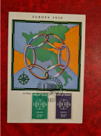 Carte 1959 MAXI   STRASBOURG CONSEIL DE L'EUROPE TIMBRES EUROPA - Non Classés
