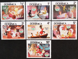 Dominique 1980 Christmas - Scenes From "Peter Pan"  Stampworld N° 696 à 702 - Dominique (1978-...)