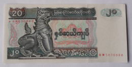 MYANMAR - 20 KYATS - P 72  (1994) - UNC - BANKNOTES - PAPER MONEY - CARTAMONETA - - Myanmar