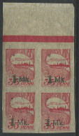 Estonia:Unused Overprinted Stamps X 4 Tallinn Silhouette 1 Mark On 35 Pence, 1920, MNH - Estonie