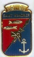 @@ Pin's Blason Armoirie Ancre Marine Nationale SAINT MANDRIER SUR MER Var PACA (1.6x2.8) @@ Ma161a - Militair & Leger