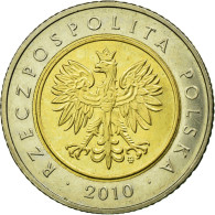 Monnaie, Pologne, 5 Zlotych, 2010, Warsaw, TTB, Bi-Metallic, KM:284 - Pologne