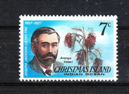 Christmas Isl. - 1978. J. Lister, Botanico Naturalista E La Palma Arena Listeri.Botanist And The Endemic  Palm. MNH - Legumbres