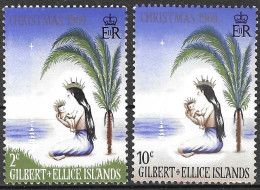 GILBERT + ELLICE ISLANDS - NATALE 1969 - SERIE 2 VALORI - NUOVA MNH** (YVERT 152\33 - MICHEL 152\3) - Gilbert & Ellice Islands (...-1979)