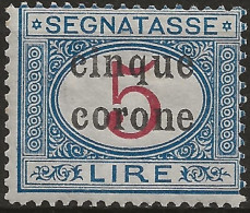 TRTTSx9N,1919 Terre Redente - Trento E Trieste, Sassone Nr. 9, Segnatasse Nuovo Senza Linguella **/ - Trento & Trieste