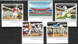 GRECIA - 1985 - CAMPIONATI EUROPEI DI ATLETICA - SERIE 5 VALORI - NUOVA MNH** (YVERT 1553\6 - MICHEL 1575\9) - Nuevos