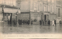 Paris * 6ème * Inondations De Paris  , Janvier 1910 * Quai Malaquais Et Rue Bonaparte * Débit De Tabac Tabacs - Arrondissement: 06