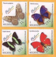 2013 Moldova Moldavie Moldau  Butterflies, Fauna, Insects, 4v Mint - Papillons