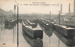 Paris * 13ème * Inondations Grande Crue De La Seine * La Gare D'austerlitz , Vue D'ensemble * Wagons * Janvier 1910 - Arrondissement: 13