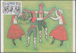 Andorre Français 1981 Y&T 293 Sur Carte Maximum. Europa, Folklore, Danse Folklorique : Le Contrepas - Dance