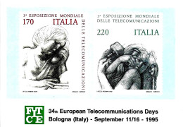 ITALIA ITALY - 1995 BOLOGNA 34° Giornate Europee Telecomunicazioni FTCE Su Cartolina PT – 8273 - 1991-00: Marcophilie