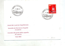 Lettre Cachet Luzerne Incendie Pont - Poststempel