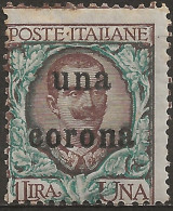 TRDA1L1,1919 Terre Redente - Dalmazia, Sassone Nr. 1, Francobollo Nuovo Con Traccia Di Linguella */ - Dalmatia