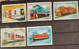 Guine Bissau - 5 Stamps - Trains - 1989 - Used - Trenes