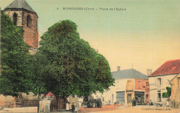 Morogues * Place De L'église Du Village * Mercerie * Cpa Toilée Colorisée * Villageois - Other & Unclassified