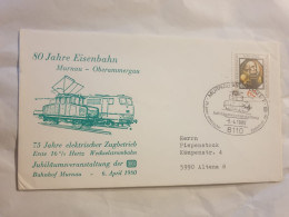 80 Jahre Eisenbahn Murnau - Oberammergau - Enveloppes - Oblitérées