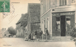 Ponthibault , Moncé En Belin * Café ROUSSEAU * Commerce * Gendarme ? Villageois * Pontibault - Ile De Bréhat