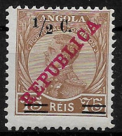 ANGOLA 1919 D. MANUEL SURCHARGED 1/2 OVER 75C MNH (NP#71-P02-L4) - Angola