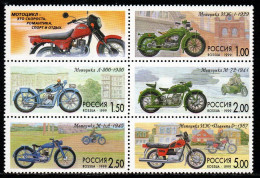 Russland 1999 - Mi.Nr. 744 - 748 - Postfrisch MNH - Motorräder - Motos