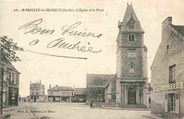 72 - Marolles Les Braults - L'Eglise Et La Place - Animée - CPA - Voir Scans Recto-Verso - Marolles-les-Braults