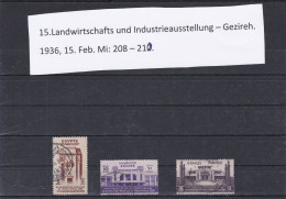 ÄGYPTEN - EGYPT - EGYPTIAN - 15.LANDWIRTSCHAFTS UND INDUSTRIE-AUSSTELLUNG 1936 - USED. - Usati