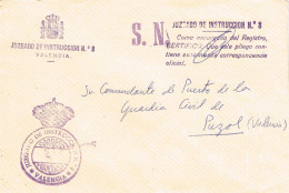 54497. Carta VALENCIA 1986. FRanquicia Juzgado Num 8 - Brieven En Documenten