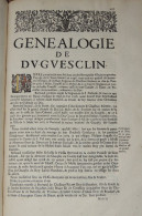 HAY Du CHASTELET - Histoire De Bertrand DU GUESCLIN 1666 E.O. - Before 18th Century