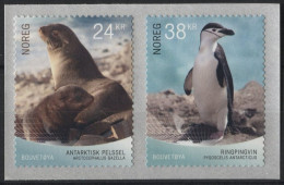 NORWAY 2018 FAUNA Animals. Birds SEAL PENGUIN - Fine Set (self-adhesive) MNH - Nuevos