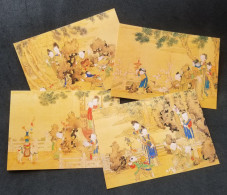 Taiwan Ancient Chinese Painting Joy In Peacetime 1999 Bird Children Child (postcard) MNH - Brieven En Documenten