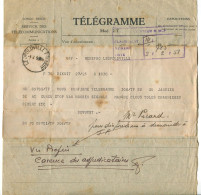 Congo Léopoldville 2 Oblit. Keach T3-Dmyt Sur C.O.B. 317 Sur Télégramme Le 01/02/1951 - Brieven En Documenten